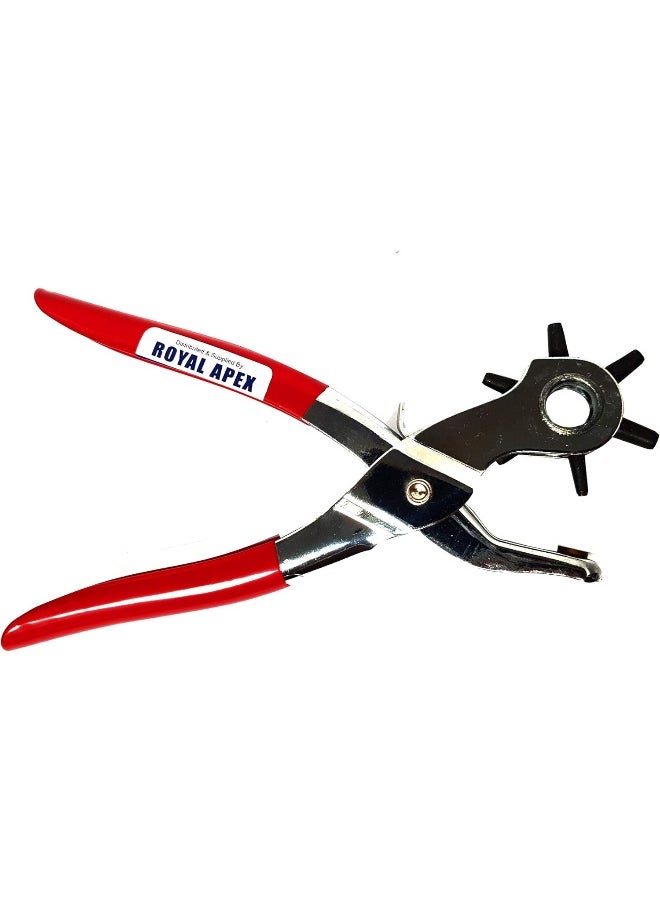 Royal Apex Heavy Duty Revolving Leather Hole Punch, Eyelet Plier Puncher With 6 Sizes For Diy Home Or Craft Projects Belt, Saddle, Tack, Watch Strap, Shoe, Fabric Etc  - Image 5