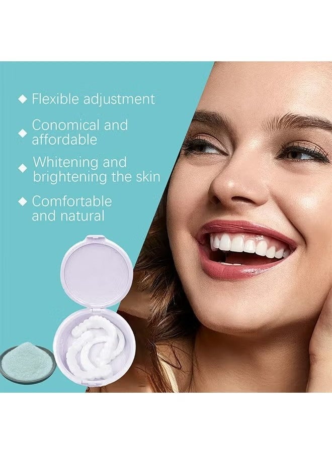 ORALHOE Teeth Veneers Whitening Dentures Imitation Braces Temporary False Teeth Cover Perfect Smile Comfortable Fit Denture Kit，Temporary Teeth Filling Repair Kit  - Image 4