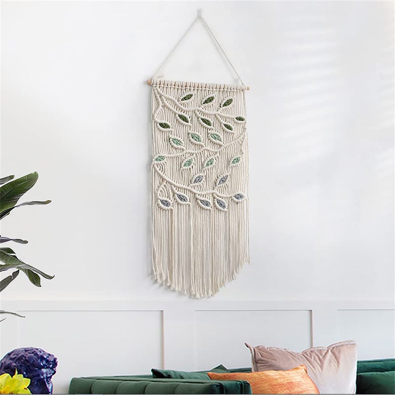 BMIDRUT Macrame Hanging Tapestry Boho Hand Woven Tapestries Dream Catchers Boho Wall Art Decor Home Wall Decor Wall Pediment 16x30 Inch - Image 2