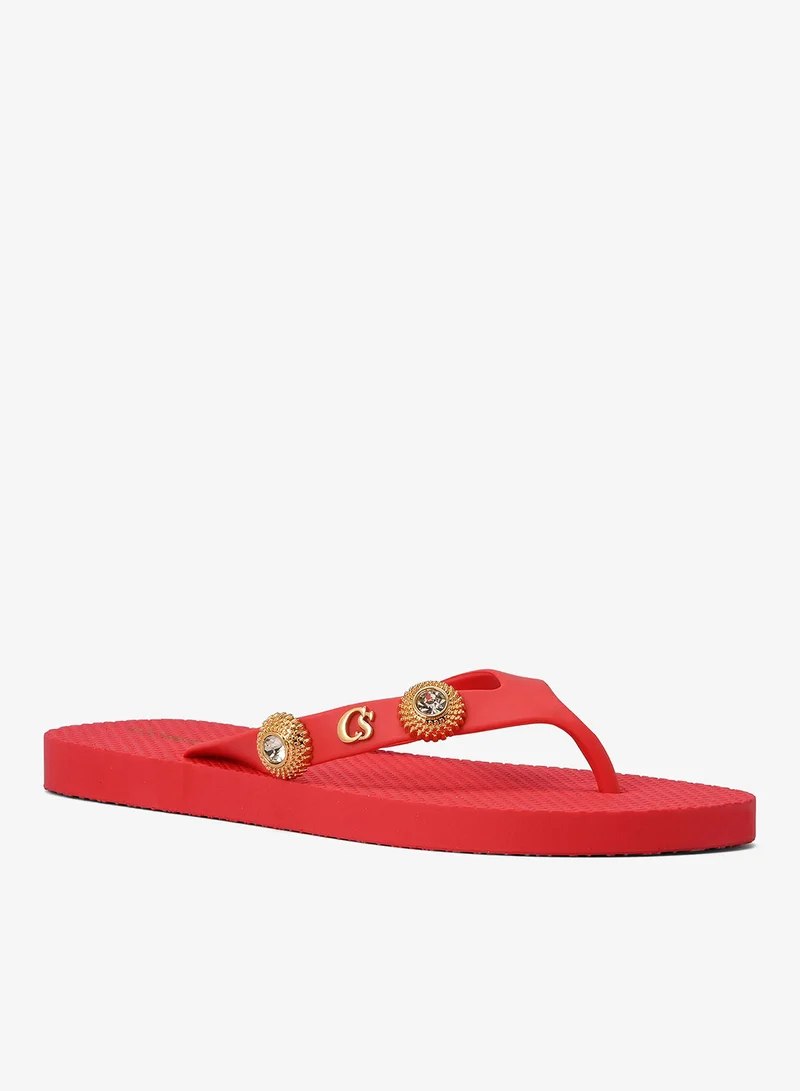 Carmen Steffens Flip-flops with Pink Pepper Ornament