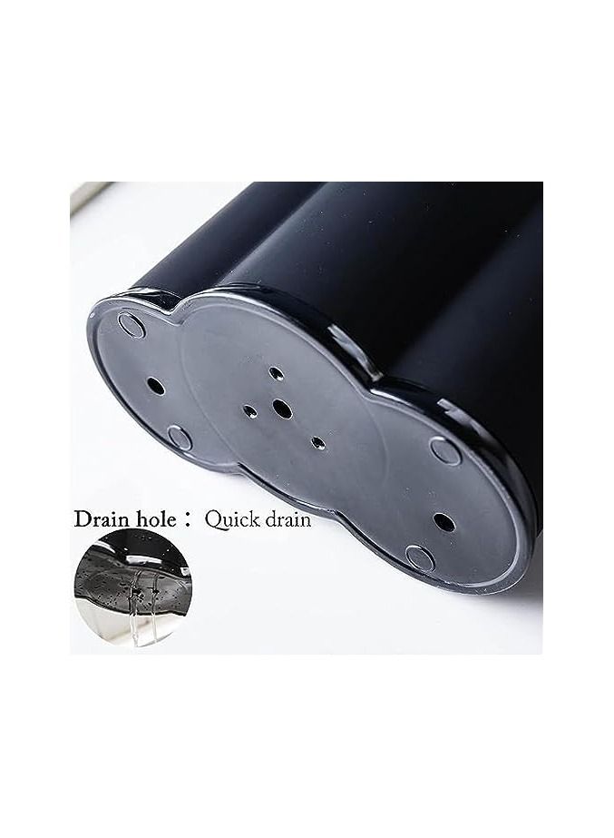 3 in 1 Knife Block Black and White Multi Purpose Knife Holder with Peeler Universal Knife Block Without Knife Removable Cutlery Holder - Image 2