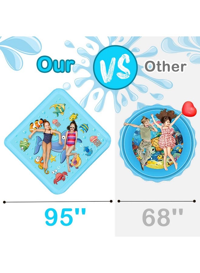 Growsland Splash Pad For Toddlers Outdoor Sprinkler For Kids 67" Summer Water Toys Inflatable Wading Baby Pool Fun Gifts For 3 4 5 6 7 8 9 Years Old Boy Girl Backyard Garden Lawn Outdoor Games - Image 2