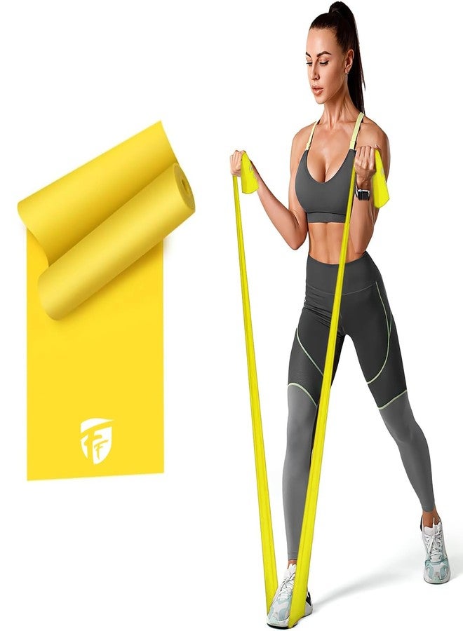 FirstFit Natural Rubber Resistance Loop Bands | Elastic Exercise Band Set | Best Resistant Workout Loops for Booty, Glute, Leg & Thigh Exercising (1.5 Meter Yellow) - (10-15 lbs) - Image 1