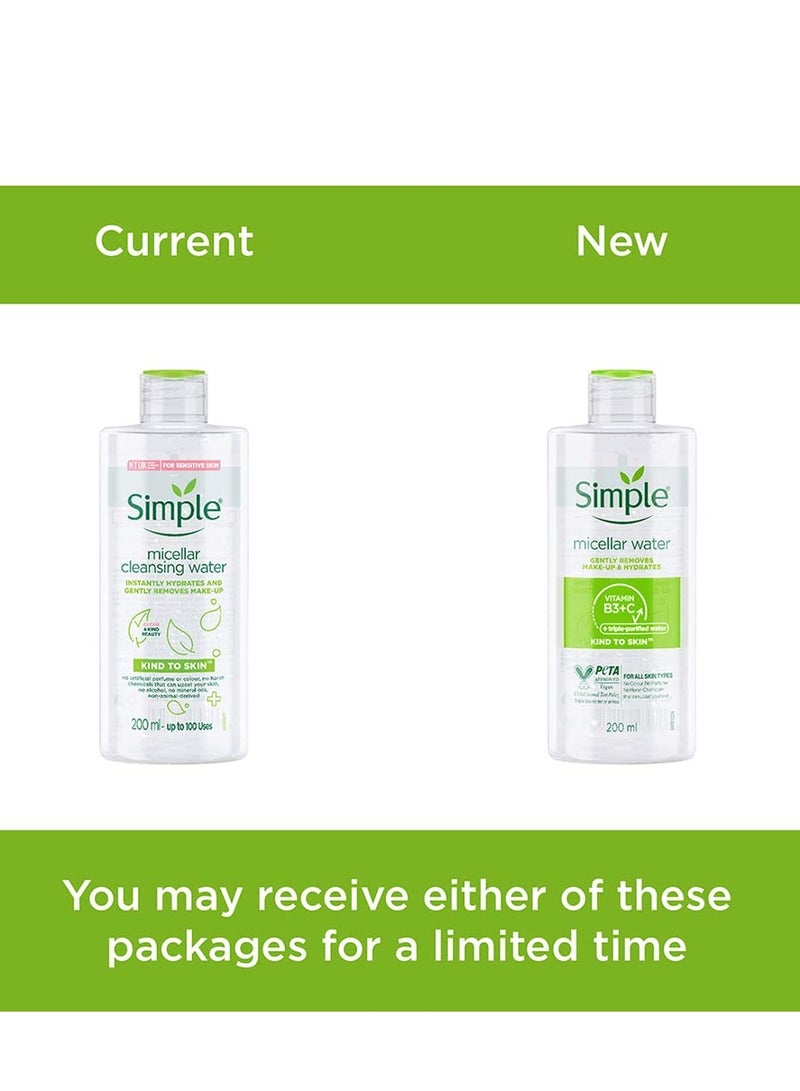 Simple Kind To Skin Micellar Cleansing Water 200 ml - Image 2