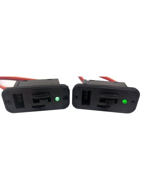 Apex RC Products 2 Pack - JR Style Heavy Duty On/Off Switch with Bright LED and Charge Port 1061