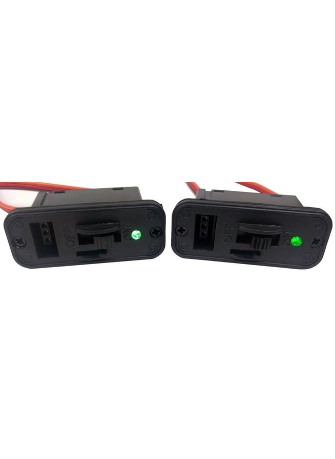 Apex RC Products Apex RC Products 2 Pack - JR Style Heavy Duty On/Off Switch with Bright LED and Charge Port 1061  - Image 1