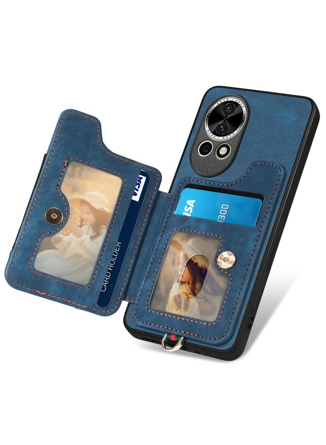 S-TOP Case For Huawei nova Y70 / Y70+ Retro Skin-feel Ring Multi-card Wallet Phone Case - Image 3