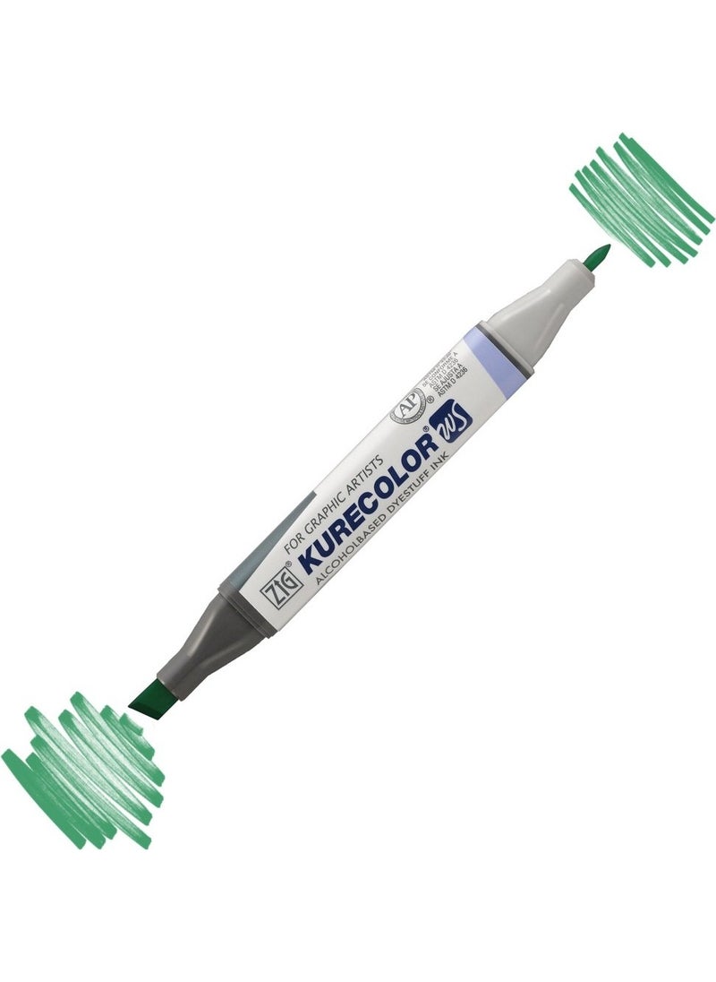 Zig Kurecolor KC3000 Twin S Marker Pen 553 Emerald Green  - Image 2