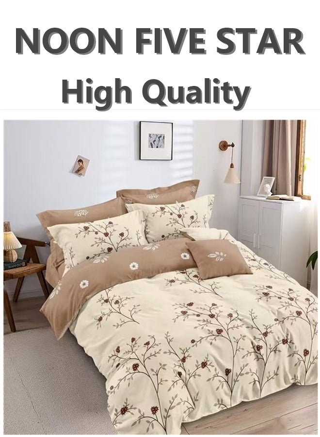 Luxury Hotel Collection King Size 220x240cm 6PC Duvet Cover Set - Premium Egyptian Cotton Embroidery