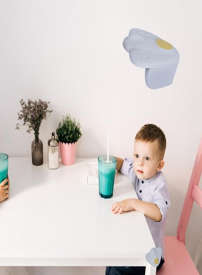 Kiddery واقي زوايا للأطفال من كيدري | واقي زوايا آمن للأطفال | واقيات زوايا لاصقة مسبقًا | واقي سيليكون لزوايا الأثاث | واقي زوايا سيليكون | 4 قطع | رمادي - Image 5