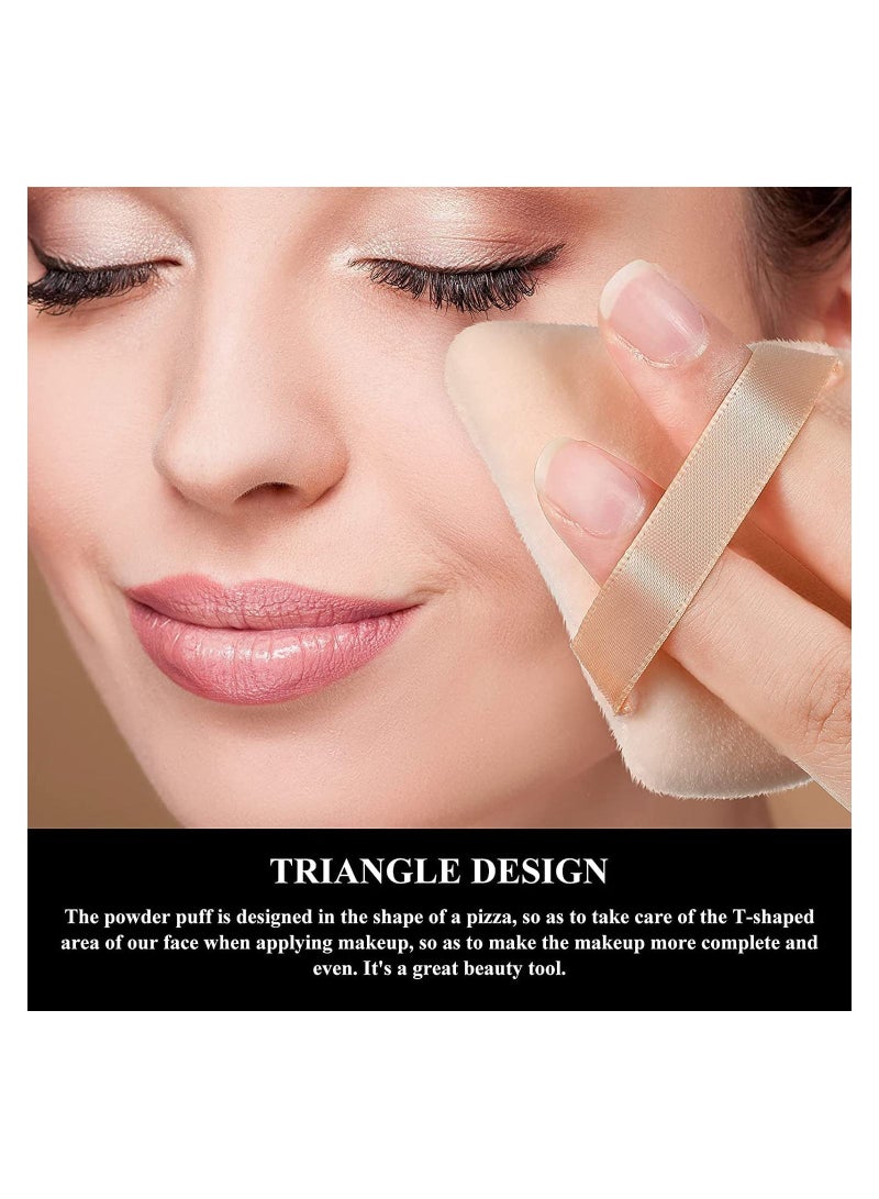 أوريتي مناديل بودرة قطنية نقية، مصنوعة من قطن مخملي لتحديد الوجه، تحت العينين والزوايا، مع حزام، 6 قطع باللون الأسود و6 قطع باللون البني - Image 5