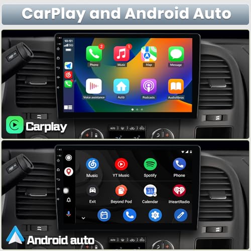 AWESAFE Car Radio Stereo for Chevy Chevrolet Silverado Tahoe Equinox GMC Sierra Yukon with Wireless Apple CarPlay Andriod Auto 10 inch Touch Screen - Image 2