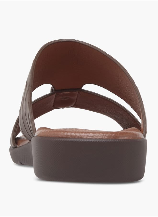 LBL by Shoexpress Men's Textured Slip-On Arabic Sandals  - Image 4