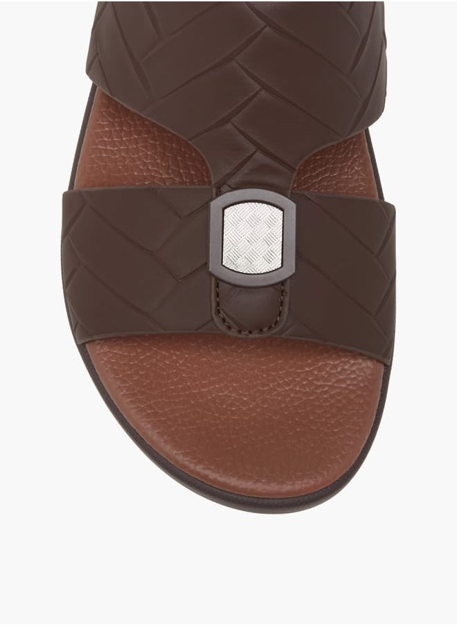 LBL by Shoexpress Men's Textured Slip-On Arabic Sandals  - Image 3