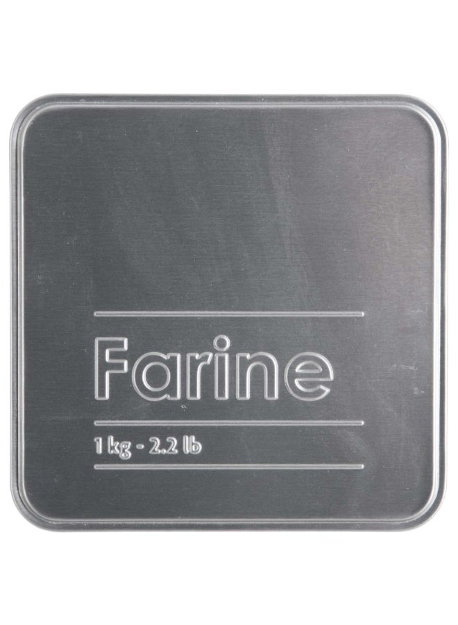 Five Simply Smart Metal Flour Container Black and Silver 1 kg 136308 - Image 3