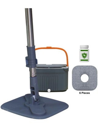 Spin Mop & Bucket Set with Clean/Dirty Water Separation – 360° Rotating Flat Mop with 6 Reusable Pads – Self-Wringing Square Mop System for Floor Cleaning - pzsku/ZBCB9D084A3DCDB8B0702Z/45/_/1676359487/07576346-615d-4e0c-9f00-6154921925bb