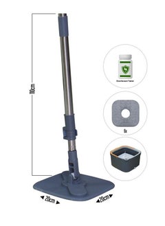 Alissa Spin Mop and Bucket Set with Self Separation Dirty and Clean Water System with 6 Reusable Mop Pads 360° Rotating Square Mop  - Image 2