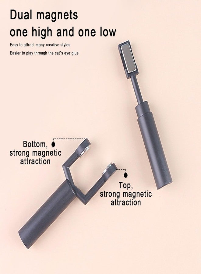 SILPECWEE 3 In 1 Cat Eye Magnet for Nails, 4pcs Y-shape Guide for Rapid Forming Heart, Cat Eye Gel Nail Polish Magnet, Magnetic Nail Polish Nail Magnets Tool for DIY Studio & Salon - Black - Image 4