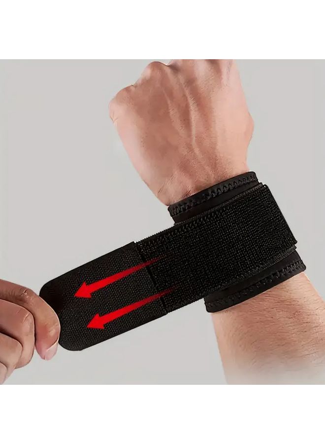 2pcs Compression Wrist Brace Support For Fitness Daily Warmth Enhanced Performance - Image 1