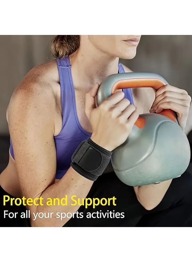 2pcs Compression Wrist Brace Support For Fitness Daily Warmth Enhanced Performance - Image 5