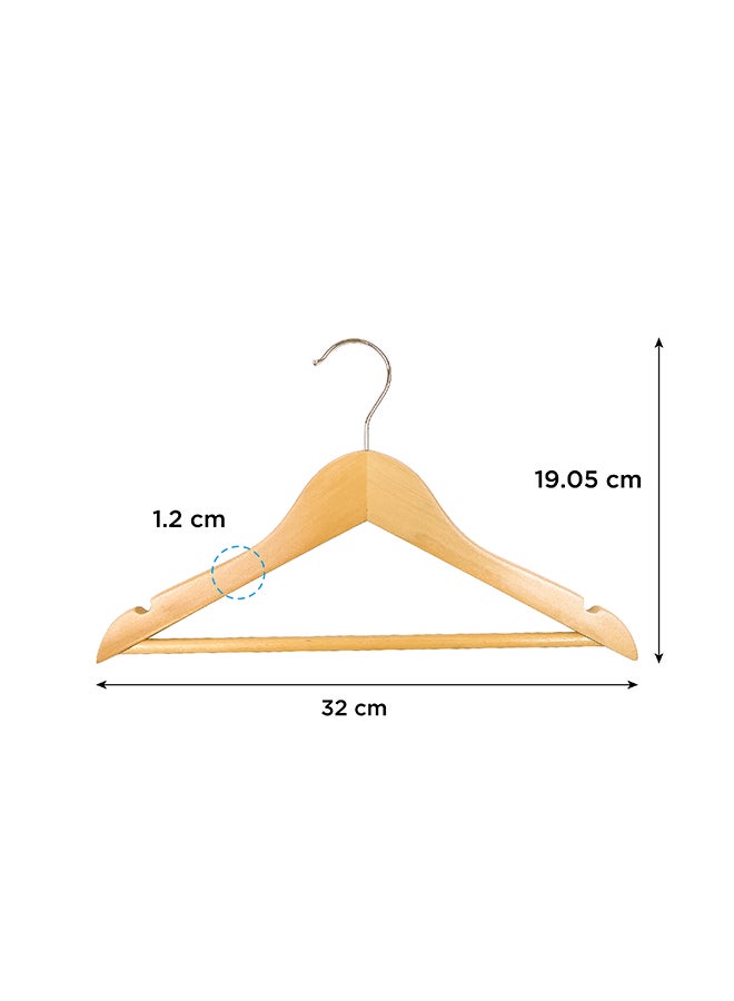 Noon East 10 Piece Kid Nursery Wood Hangers, 360 Degree Swivel Hook Non Slip Coat Hanger for Coats, Suits, Pants and Jackets, Natural 19.05x32cm - Image 2