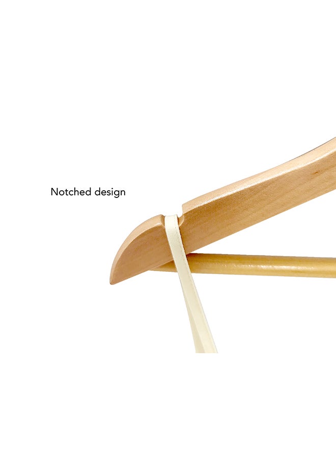 Noon East 10 Piece Kid Nursery Wood Hangers, 360 Degree Swivel Hook Non Slip Coat Hanger for Coats, Suits, Pants and Jackets, Natural 19.05x32cm - Image 5