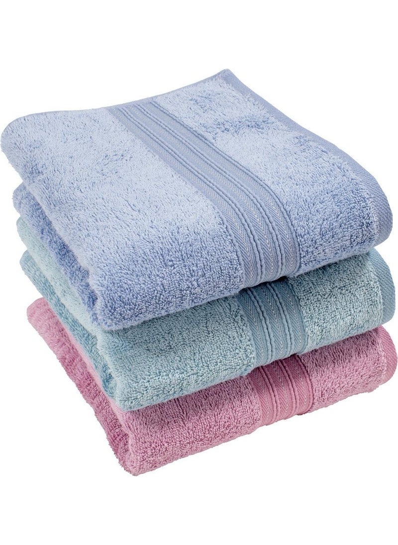 class Bamboo Hand-Face Towel Set of 3 50 x 80 cm  - Image 1