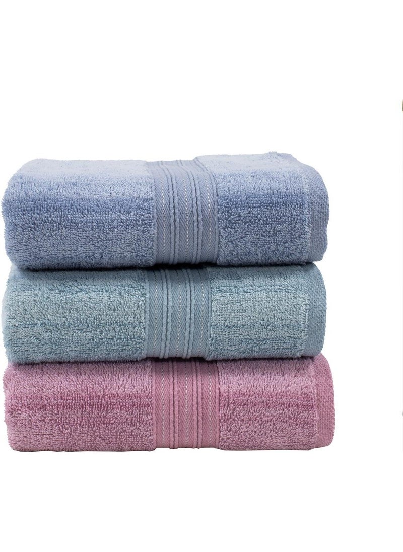 class Bamboo Hand-Face Towel Set of 3 50 x 80 cm  - Image 2