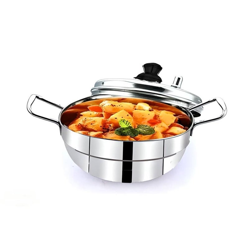 AadiVeer Stainless Steel idli Cooker | Idli Maker | Idli Pot Multi Kadai Idli Cooker Wth 2 Idli Plates, 8 idlies, High Polished - Image 3