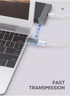 LDNIO محول OTG USB C إلى USB 3.0 A محول Type-C ذكر إلى USB 3.0 A أنثى محول Thunderbolt لأجهزة iPad Pro 2021 MacBook Samsung Note20 Ultra S21+ Huawei P40 رمادي  - Image 5
