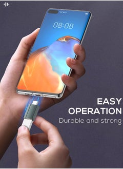 LDNIO محول OTG USB C إلى USB 3.0 A محول Type-C ذكر إلى USB 3.0 A أنثى محول Thunderbolt لأجهزة iPad Pro 2021 MacBook Samsung Note20 Ultra S21+ Huawei P40 رمادي  - Image 4