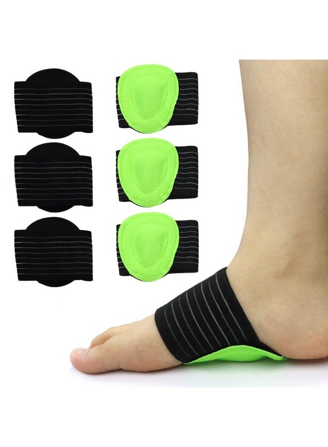 Arch Support Compression Sleeves, 3 Pairs, Cushioned Foot Relief for Plantar Fasciitis and Fallen Arches - Image 1