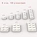 YUJHITP Classic Building Plate Assortment Pack 100Pcs White Bulk Plates with 8 Size Building Plate Base Plate Compatible with Lego Parts and Pieces Building Bricks for Most BrandsColorWhite - Image 4