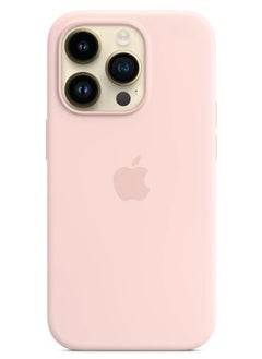 Silicone Apple iPhone 14 Pro Max Protective Soft Silicone Mobile Phone Case Cover, Pink  - Image 1