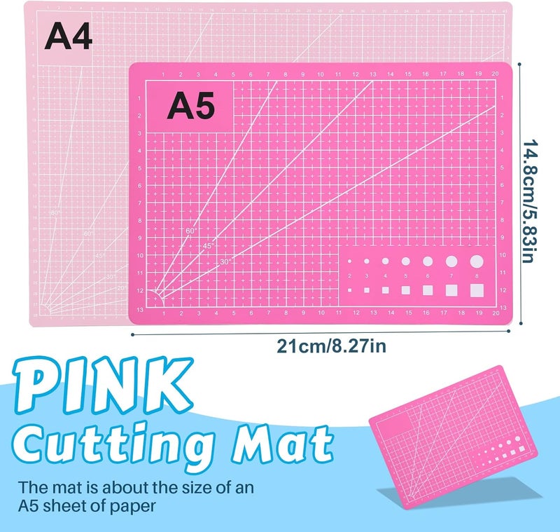ZMAAGG 45mm Rotary Cutter with 5 Pcs Rotary Cutter Blades and A5 Cutting Mat, Rotary Cutter for Fabric, Rotary Cutter Set for Quilting Sewing Arts Crafts, Sharp and Durable - Image 3