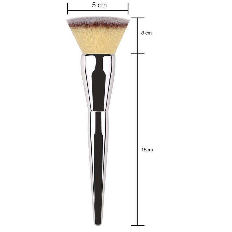 Daubigny Flat Top Foundation Brush, Large Powder Brush Premium Durable Kabuki Makeup Brush Perfect For Blending Liquid,Cream and Flawless Powder,Buffing, Blending,Concealer - Image 2