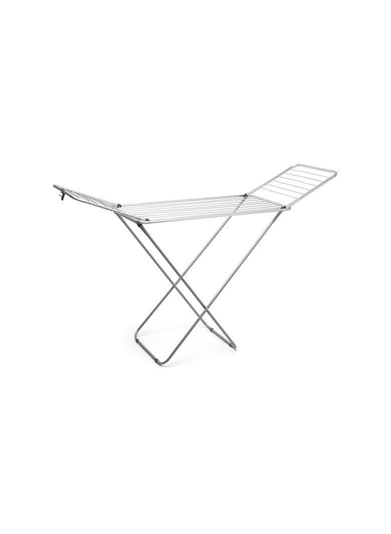 جراي أون رف تجفيف الملابس الأفقي الرمادي - حامل تجفيف الغسيل القابل للطي بطول 20 مترًا للاستخدام الداخلي والخارجي، حامل تجفيف معدني قوي وموفر للمساحة - Image 2