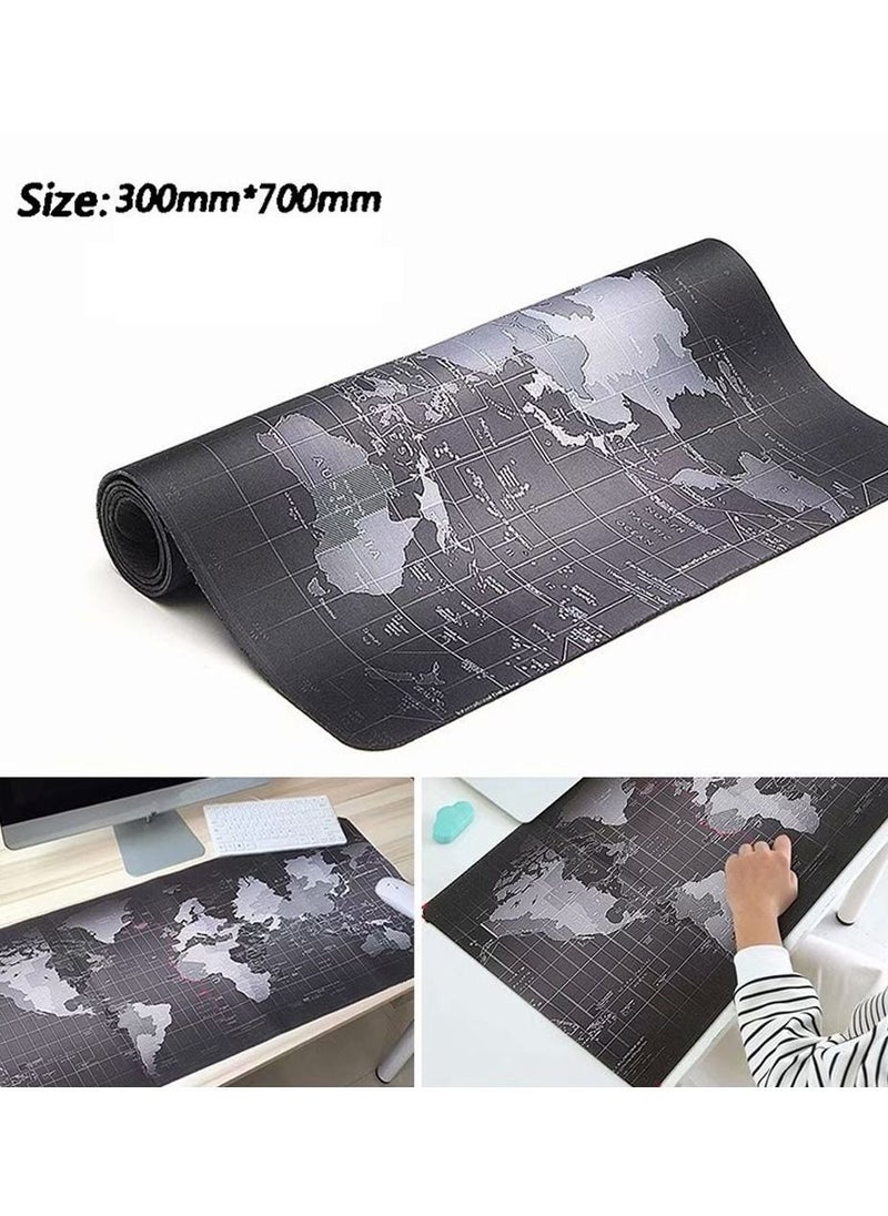 Generic - World Map Mouse Pad PC Laptop Computer Large Gaming Sheet Pad Extended Keyboard Mice Pad Waterproof Non-Slip Desk Mat - Image 1