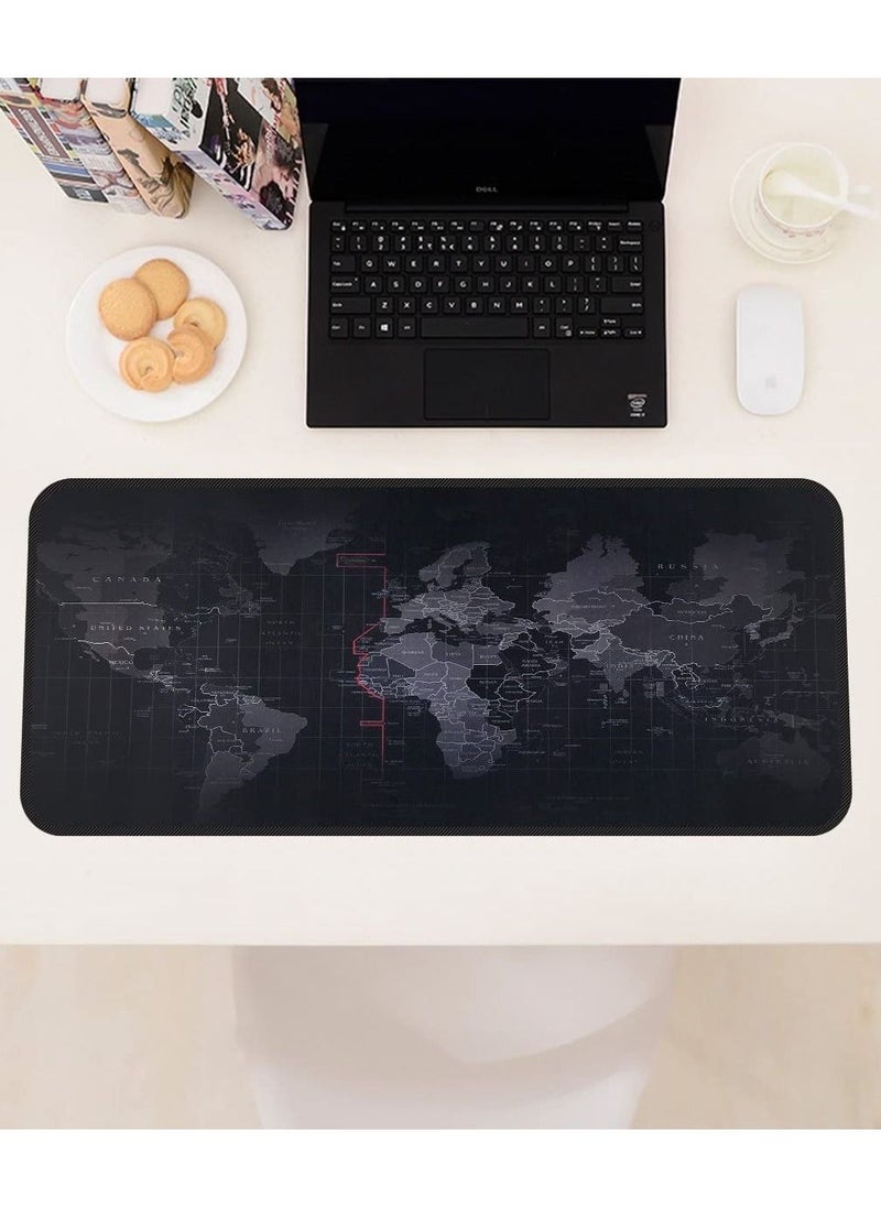 Generic - World Map Mouse Pad PC Laptop Computer Large Gaming Sheet Pad Extended Keyboard Mice Pad Waterproof Non-Slip Desk Mat - Image 1