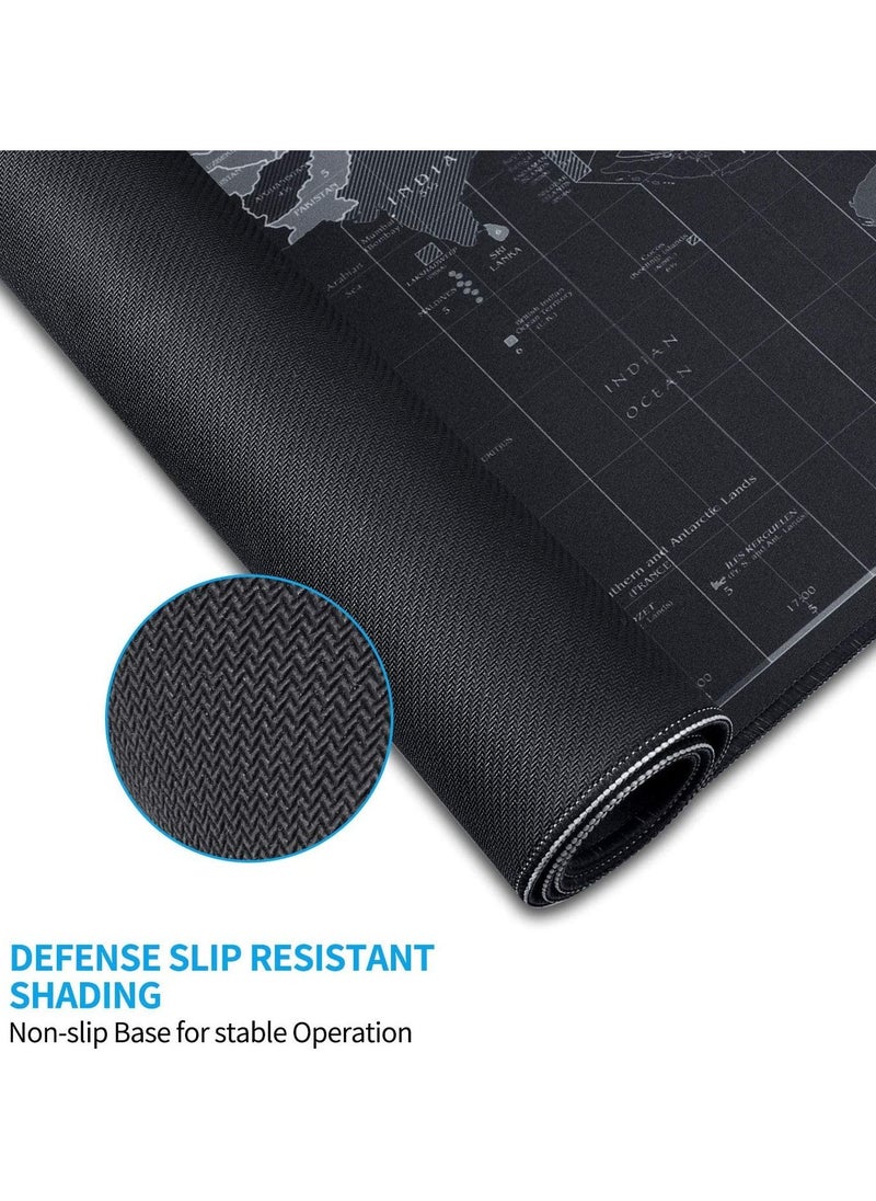 Generic - World Map Mouse Pad PC Laptop Computer Large Gaming Sheet Pad Extended Keyboard Mice Pad Waterproof Non-Slip Desk Mat - Image 1