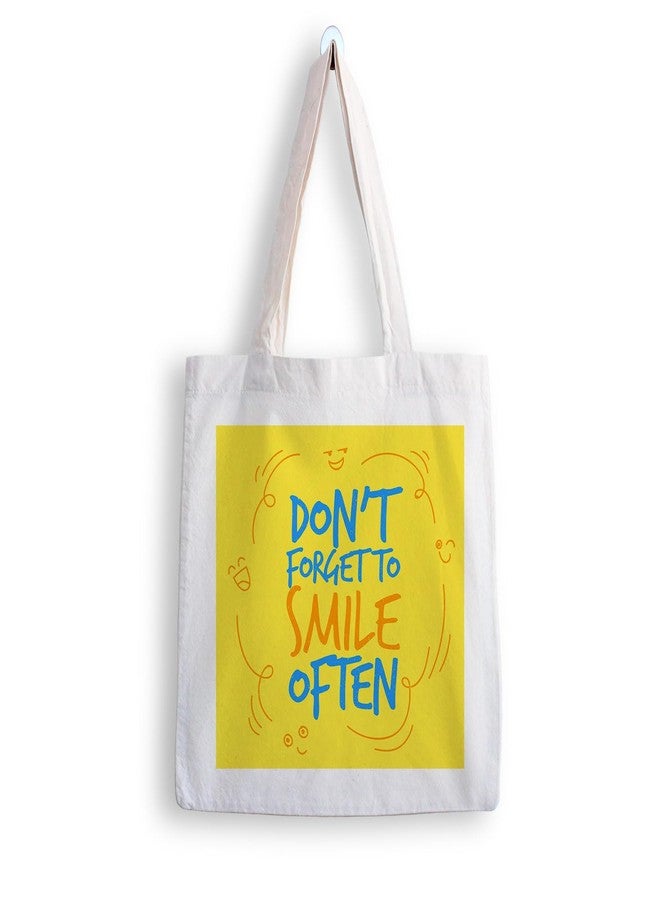 ARTBUG Tote Bag for Women with zip, Aesthetic Canvas tote bag for college girls, office, stylish and reusable - Don’t Forget - D No - 039 - Image 1