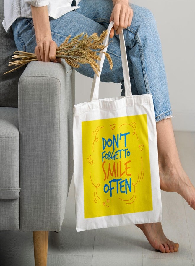 ARTBUG Tote Bag for Women with zip, Aesthetic Canvas tote bag for college girls, office, stylish and reusable - Don’t Forget - D No - 039 - Image 2