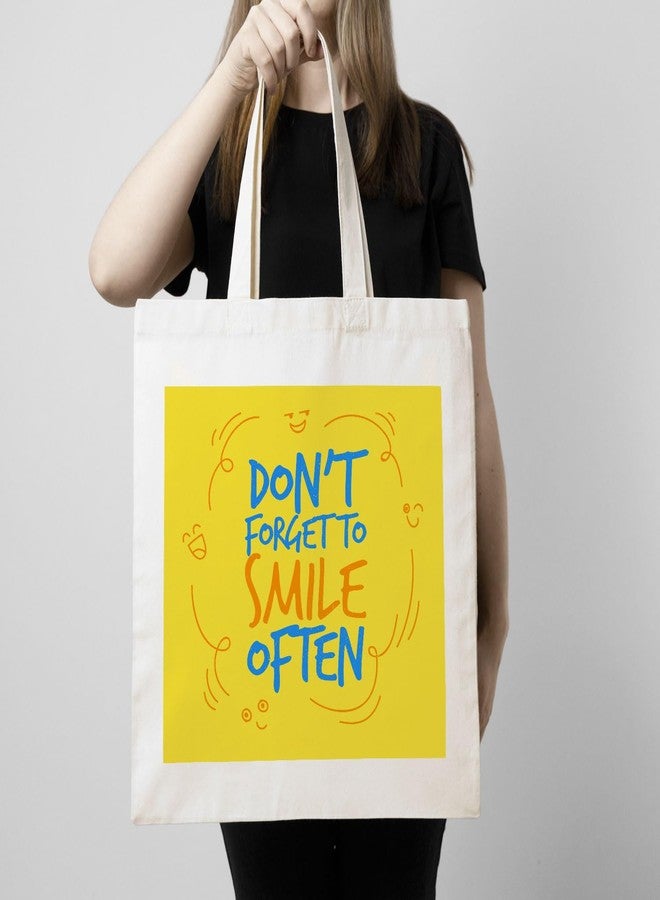 ARTBUG Tote Bag for Women with zip, Aesthetic Canvas tote bag for college girls, office, stylish and reusable - Don’t Forget - D No - 039 - Image 3