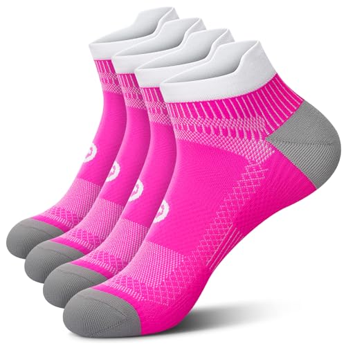 PAPLUS No Show Compression Socks for Men and Women, Low Cut Running Ankle Socks with Arch Support for Plantar Fasciitis, Cyling, Athletic, Flight, Travel, Nurses - Image 1