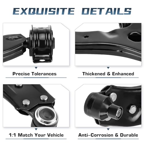 Autsurles Front Lower Control Arms with Ball Joints Fit for 04-11 Ford Focus 2004 2005 2006 2007 2008 2009 2010 2011 Lower Arm Suspension Kit 2pcs K80407 K80408 - Image 3