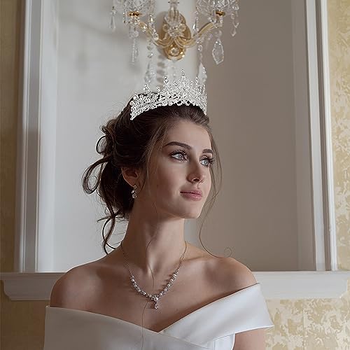 CURASA Silver Tiara and Crowns for Women Crystal Queen Crown, Wedding Tiaras for Bride Princess Crown for Little Girls Headpiece for Bridal Birthday Party Prom Halloween Pageant - Image 5