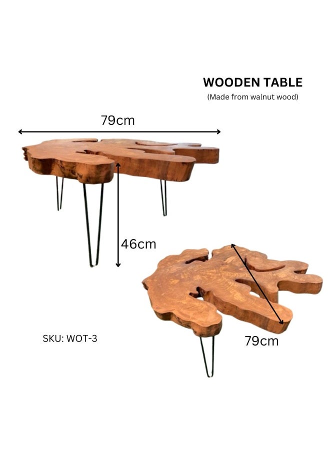Schondor Furniture - Wooden Table | Cloud Shape | Coffee Table Made From Walnut Wood - Image 1