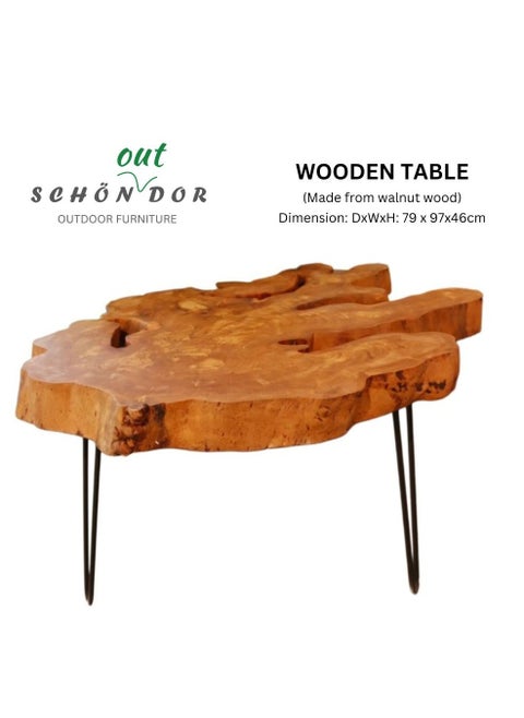 Wooden Table | Cloud Shape | Coffee Table Made From Walnut Wood