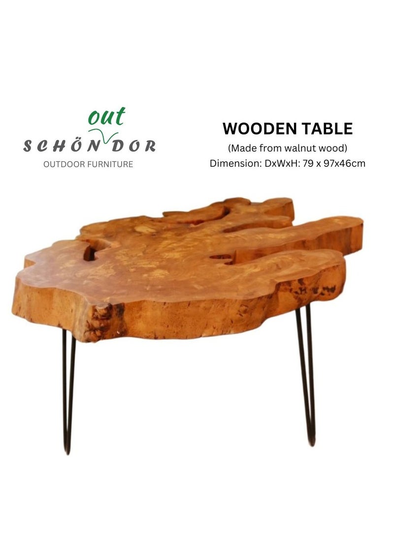 Schondor Furniture Wooden Table | Cloud Shape | Coffee Table Made From Walnut Wood  - Image 1