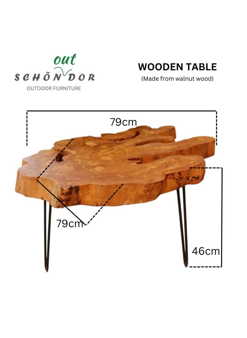 Schondor Furniture Wooden Table | Cloud Shape | Coffee Table Made From Walnut Wood  - Image 2